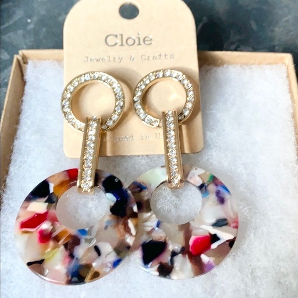 🍭4/$20 Cloie multicolor rhinestone earrings